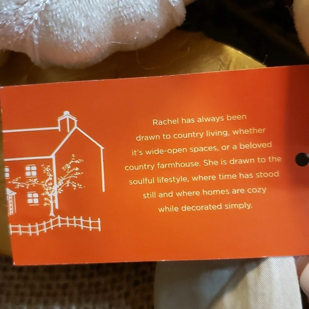 The Farmhouse Rachel Ashwell NWT Ivory Pumpkins, Mums Fall Leaves Lighted Wreath - Picture 4 of 7